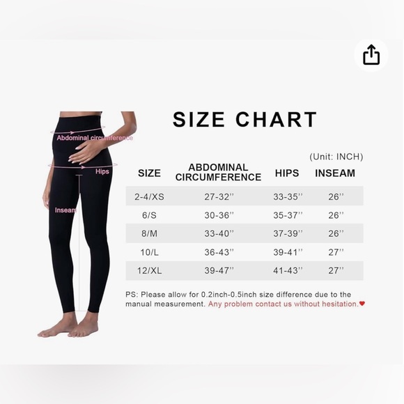 Poshdivah women’s maternity leggings over the belly pregnancy yoga pants active - Picture 6 of 6